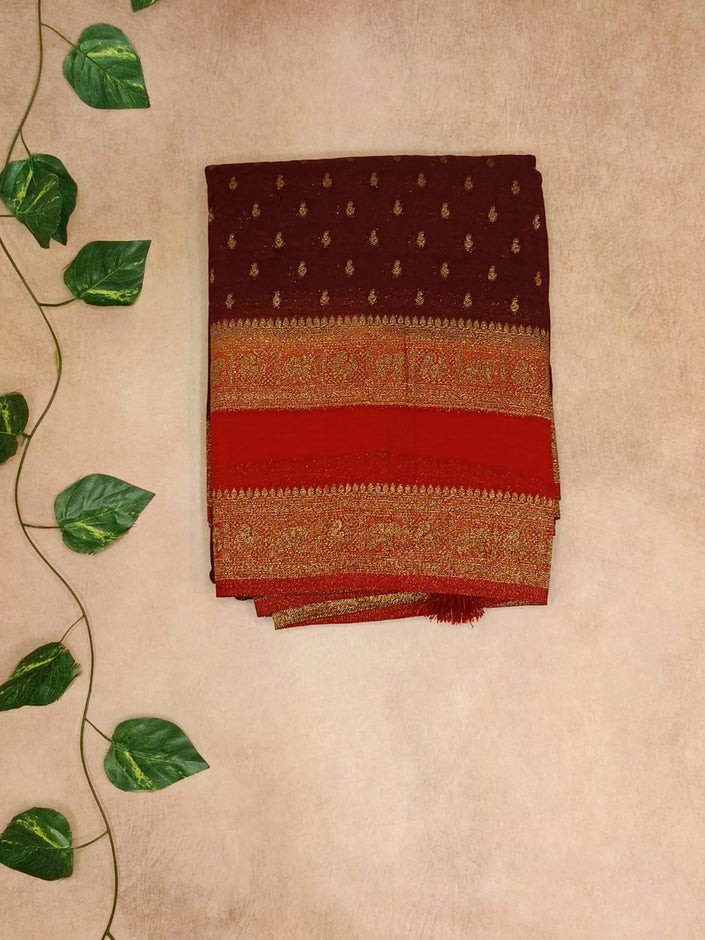 Georgette Small Butta Saree – Classic Elegance Collection