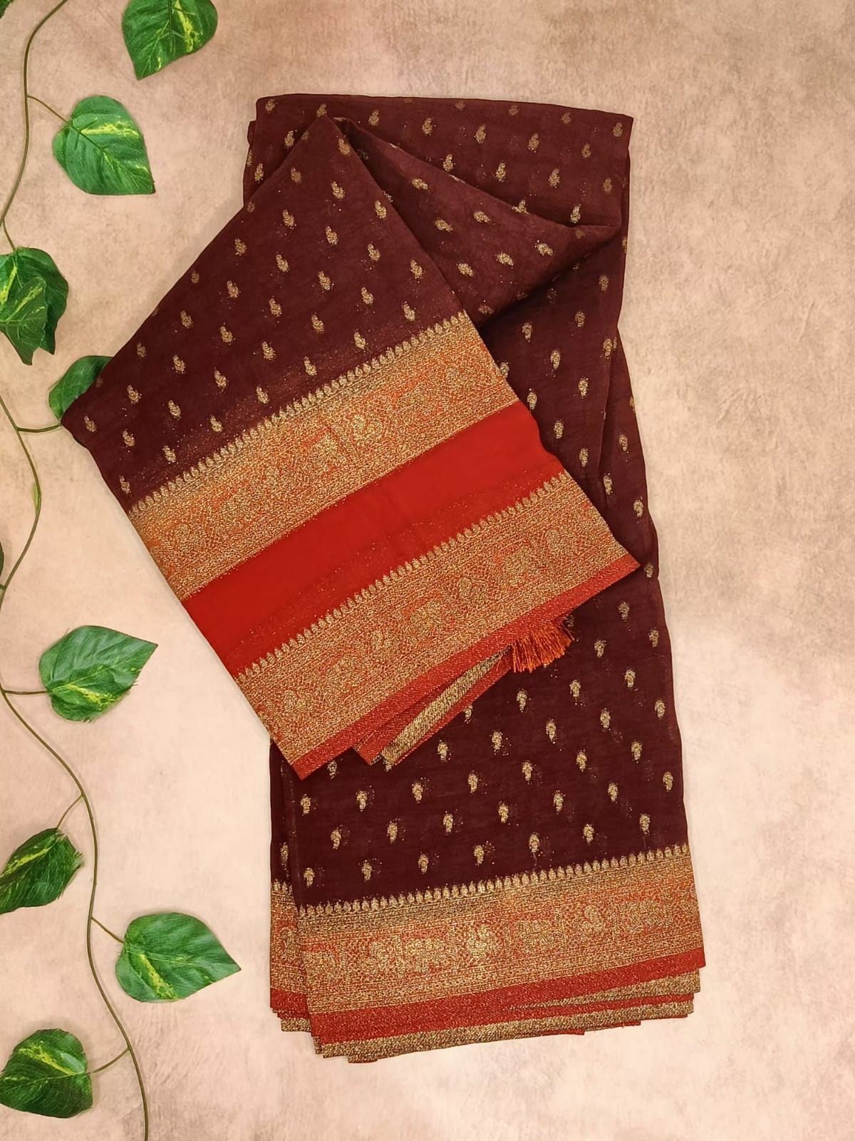 Georgette Small Butta Saree – Classic Elegance Collection