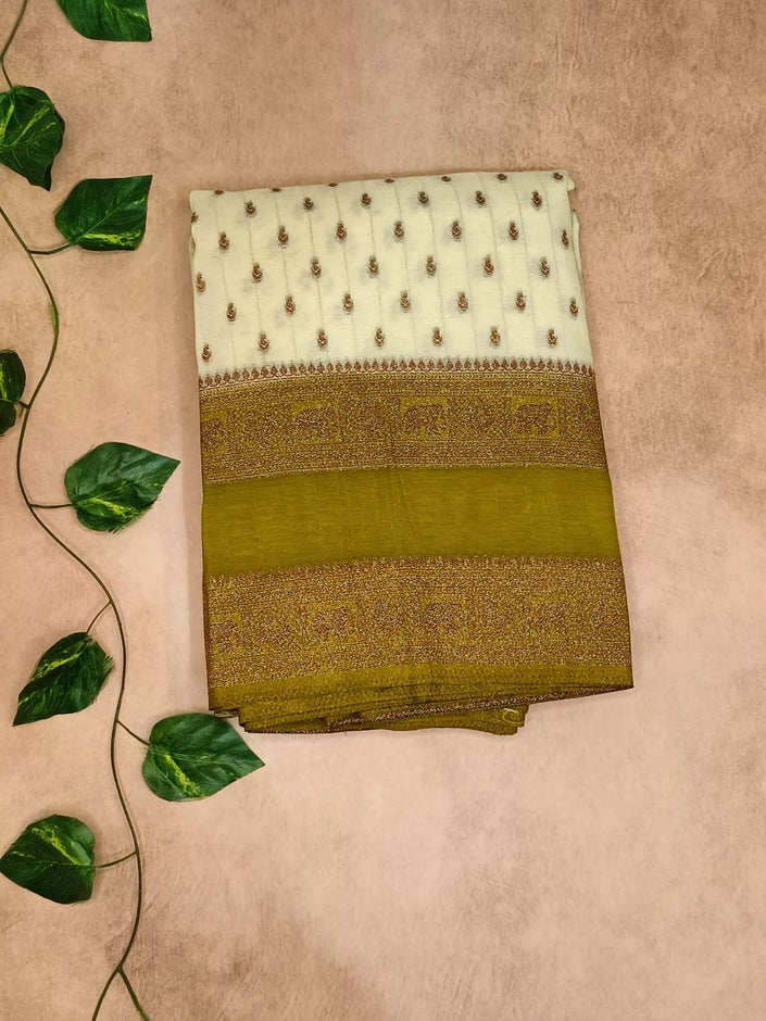 Georgette Small Butta Saree – Classic Elegance Collection