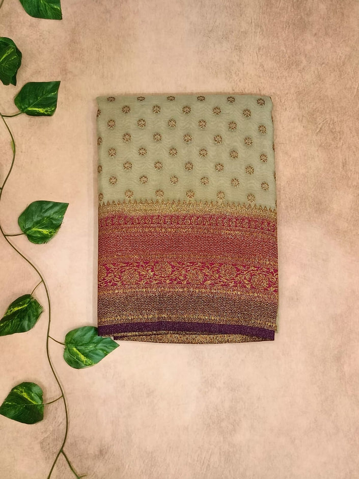 Georgette Small Butta Saree – Classic Elegance Collection