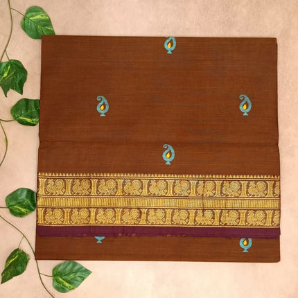 Premium Cotton Saree – Traditional Butta Collection