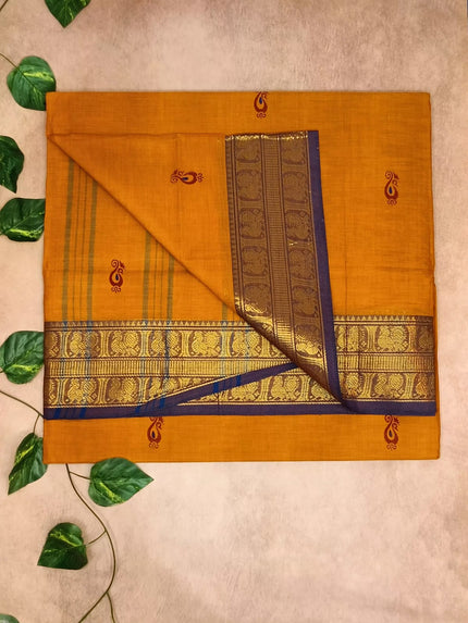 Premium Cotton Saree – Traditional Butta Collection