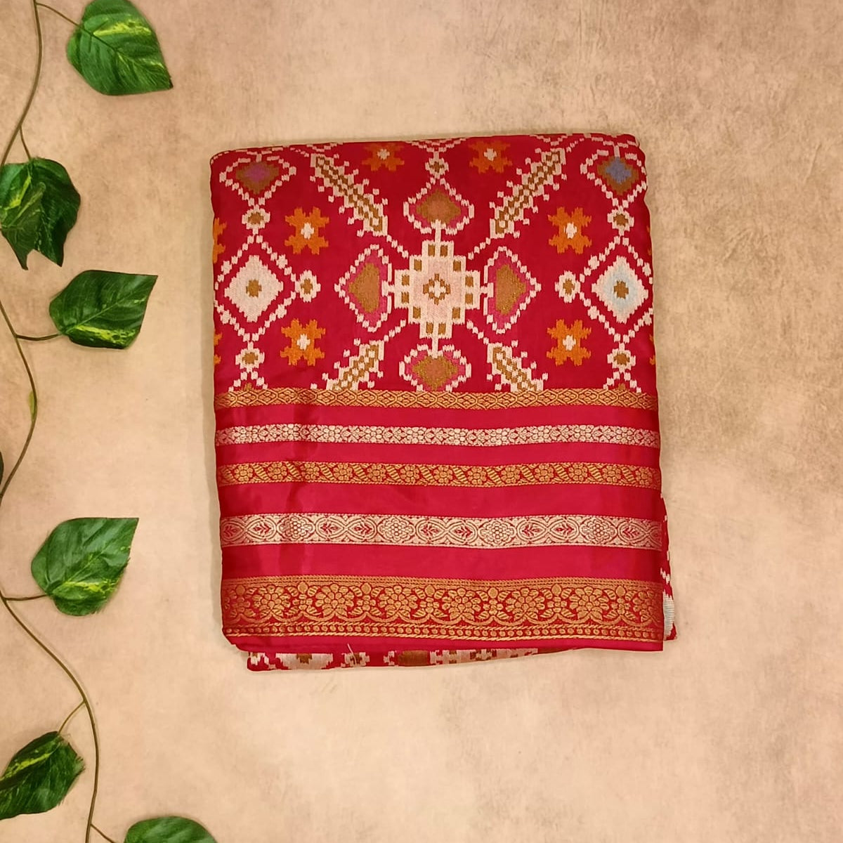 Patola Saree with Satin Border – Elegant Heritage Collection
