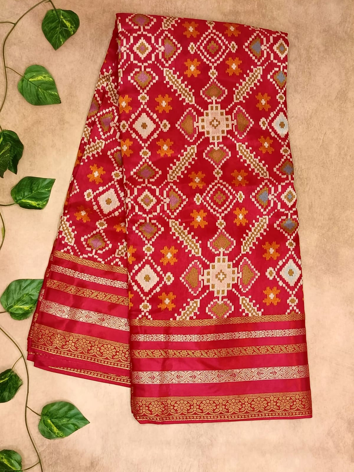 Patola Saree with Satin Border – Elegant Heritage Collection