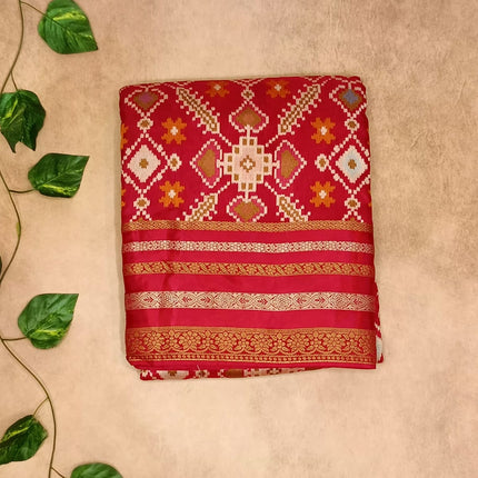 Patola Saree with Satin Border – Elegant Heritage Collection