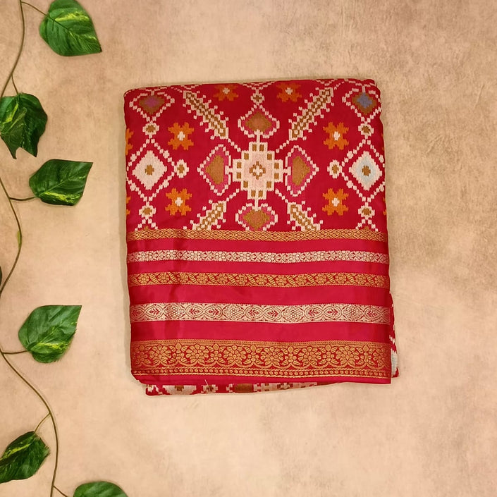 Patola Saree with Satin Border – Elegant Heritage Collection