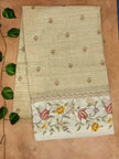 Cotton Petit Point Work Saree – Subtle & Classy Elegance