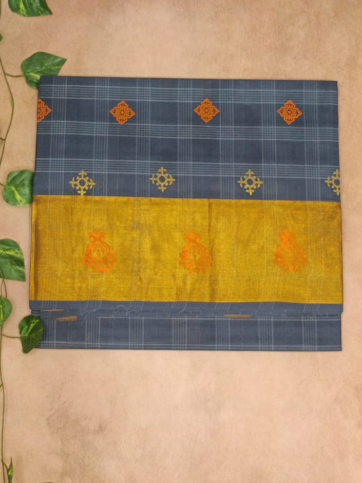 Semi Cotton Silk Stripes Saree