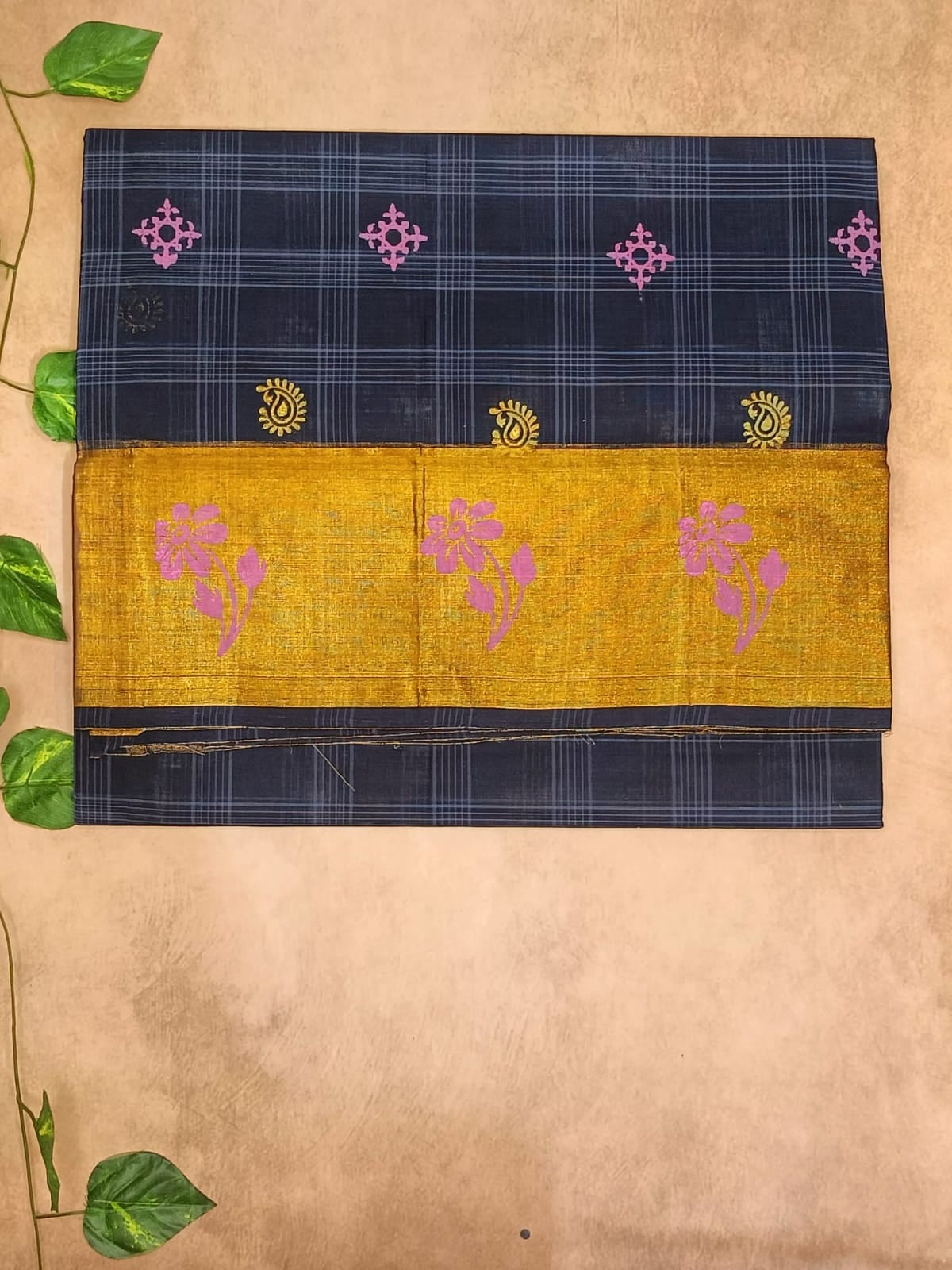 Semi Cotton Silk Stripes Saree