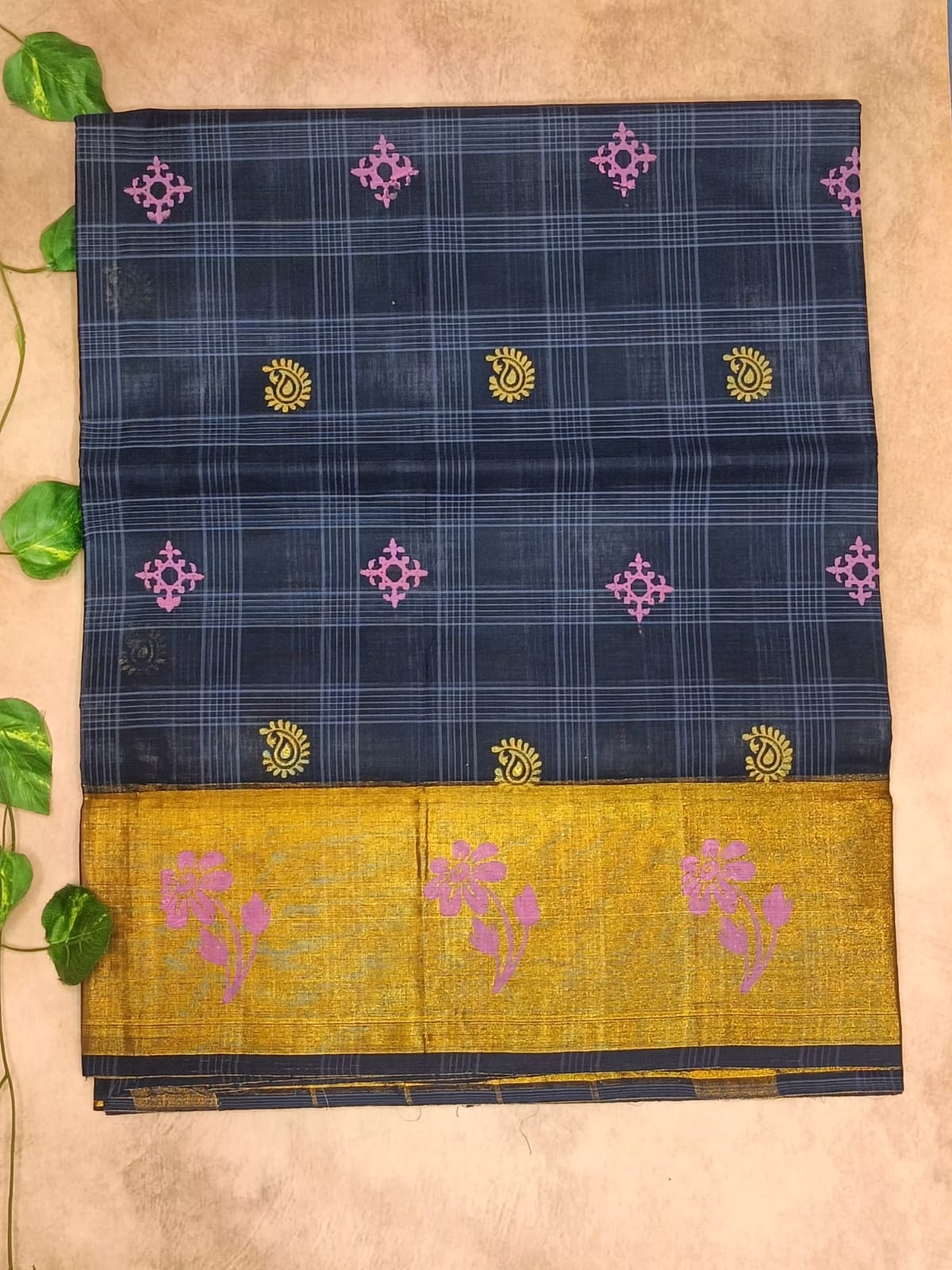 Semi Cotton Silk Stripes Saree