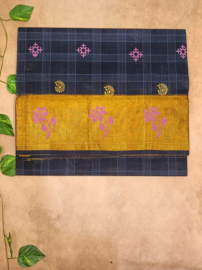 Semi Cotton Silk Stripes Saree