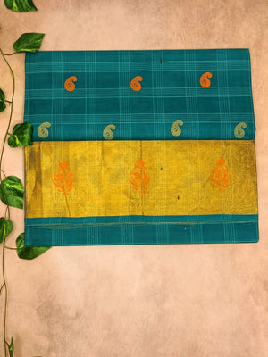 Semi Cotton Silk Stripes Saree
