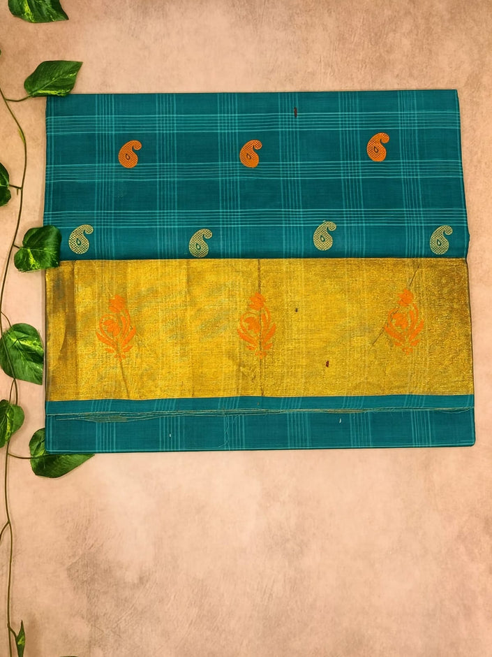 Semi Cotton Silk Stripes Saree