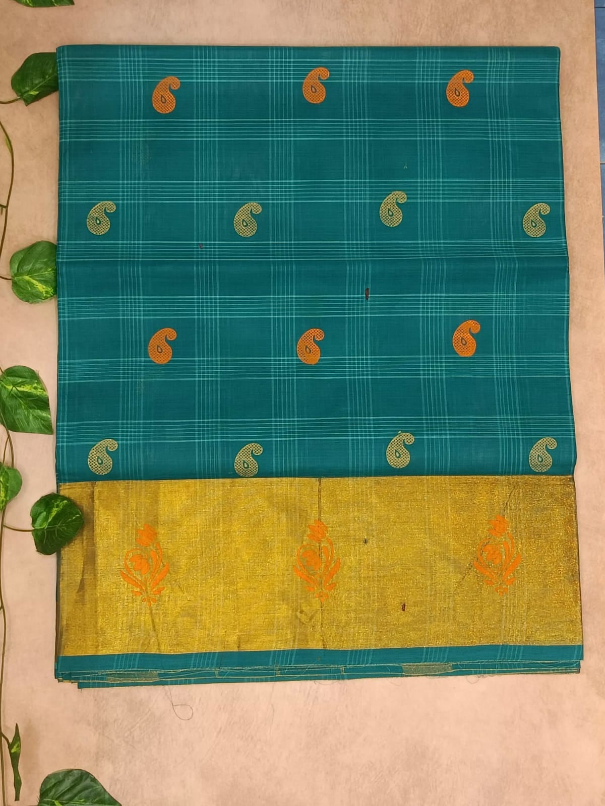 Semi Cotton Silk Stripes Saree