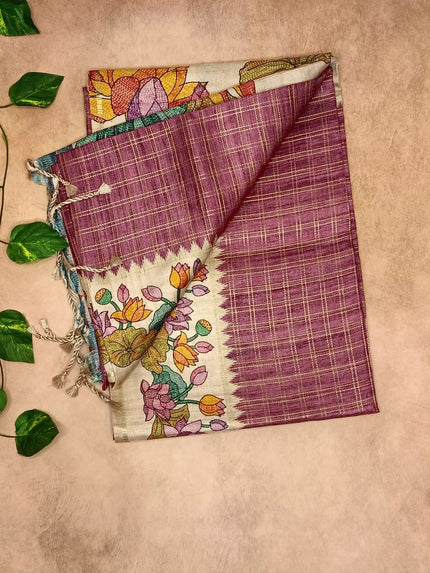 Tussar Soft Silk Saree – Elegant Floral Collection