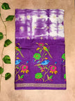 Elegant Purple Semi Dola Digital Printed Saree