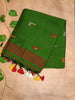 Soft Cotton Saree with Minimal Motifs & Tassels