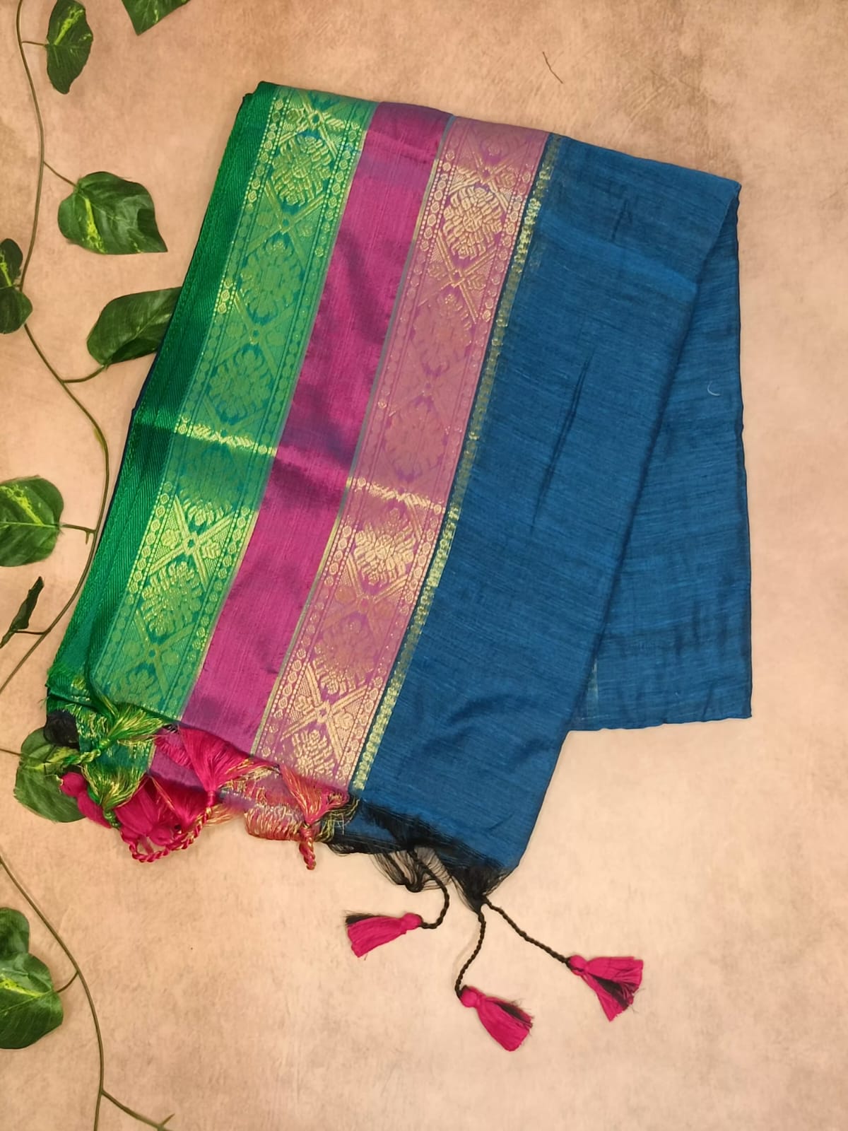 Cotton Saree with Elegant Nakshi Border