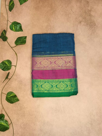 Cotton Saree with Elegant Nakshi Border