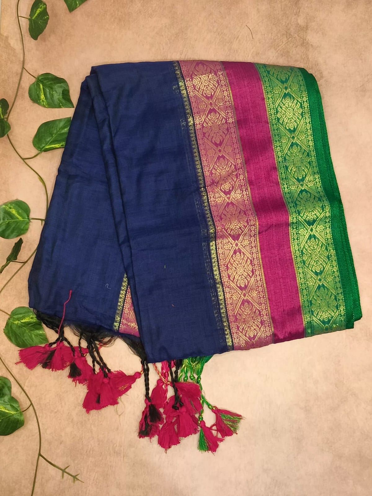 Cotton Saree with Elegant Nakshi Border