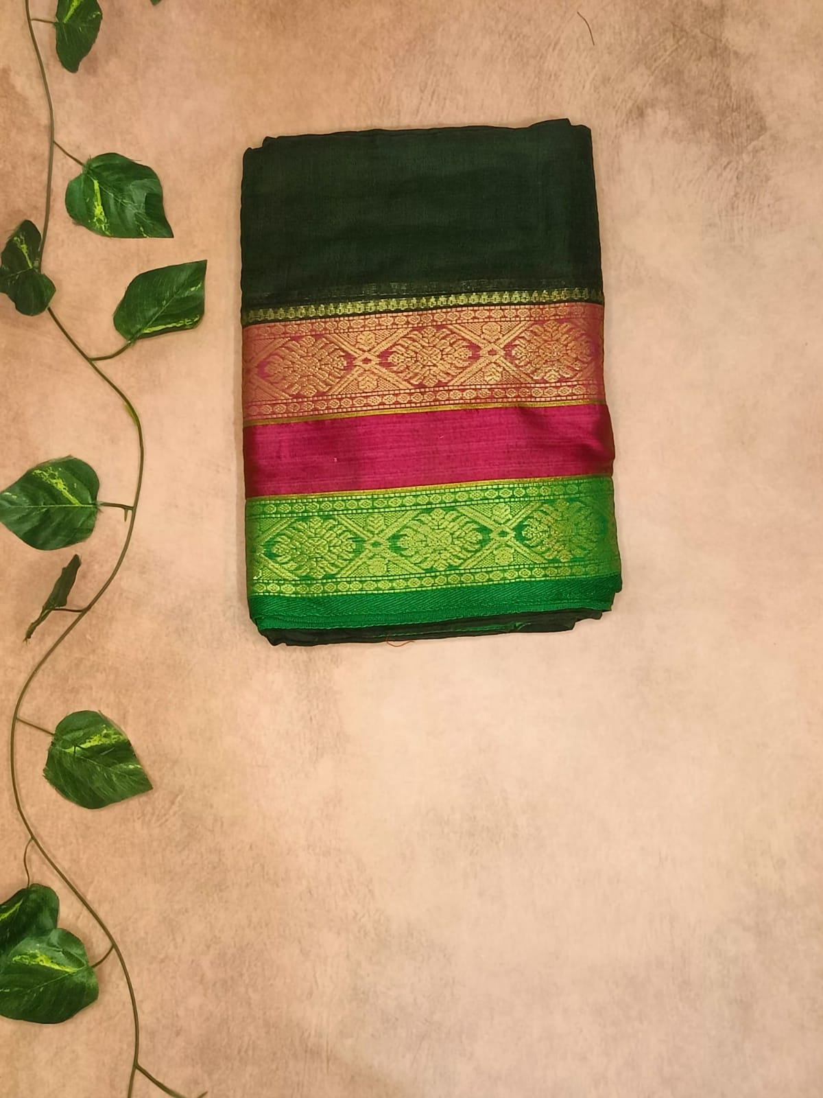 Cotton Saree with Elegant Nakshi Border