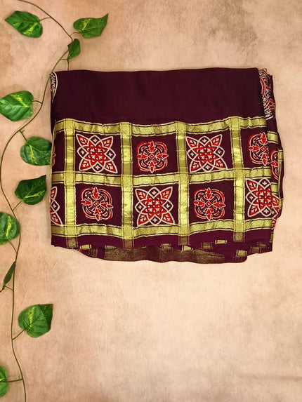 Pure Modal Silk Saree with Traditional Prints