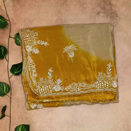 Pure Crepe Silk Handwork Saree