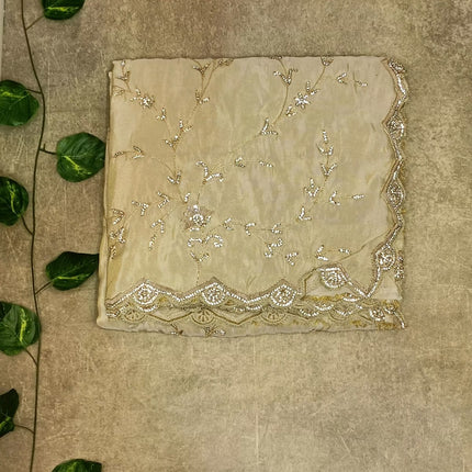 Soft Tissue Organza Handwork Saree