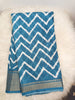 Mul Cotton Saree with Zig-Zag Print & Rich Border