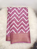 Mul Cotton Saree with Zig-Zag Print & Rich Border