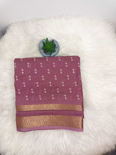 Elegant Mul Cotton Saree with Traditional Border