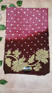 Tussar Silk Bandhani Dye Saree HALF & HALF