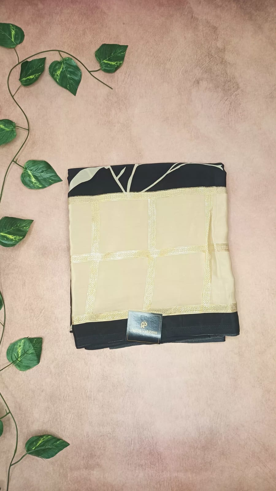 Satin Crepe Floral Saree
