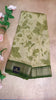 Binny Crepe Silk Saree – Olive Green Floral
