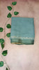 Pure Linen Saree with Elegant Stitch Work