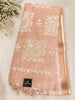 Pure Linen Saree with Elegant Stitch Work