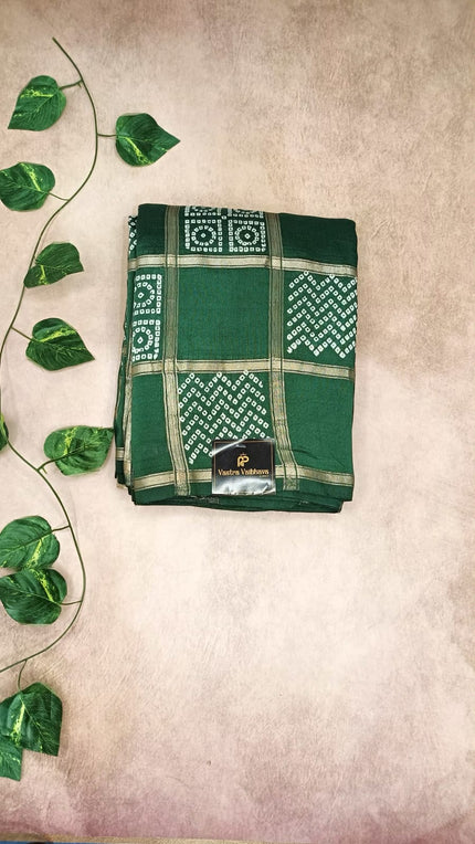 Semi Modal Silk Bandhini Print Saree