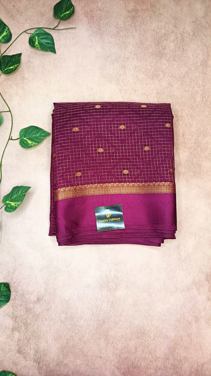 Chiniya Silk with Satin Border Saree