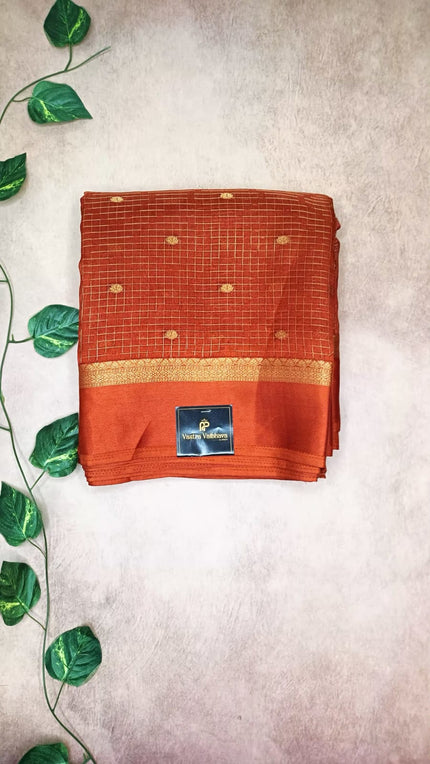 Chiniya Silk with Satin Border Saree