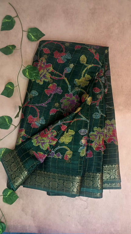 Chinon Crush Crepe Silk Saree
