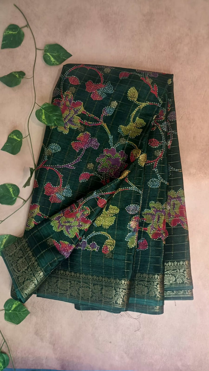 Chinon Crush Crepe Silk Saree