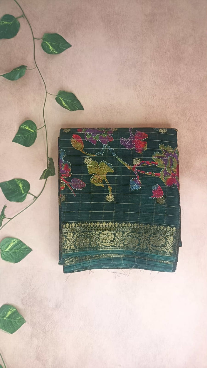 Chinon Crush Crepe Silk Saree