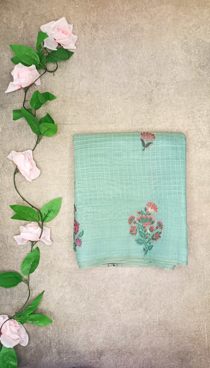 Cotton Checks with Embroidery