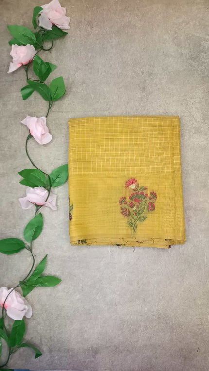 Cotton Checks with Embroidery