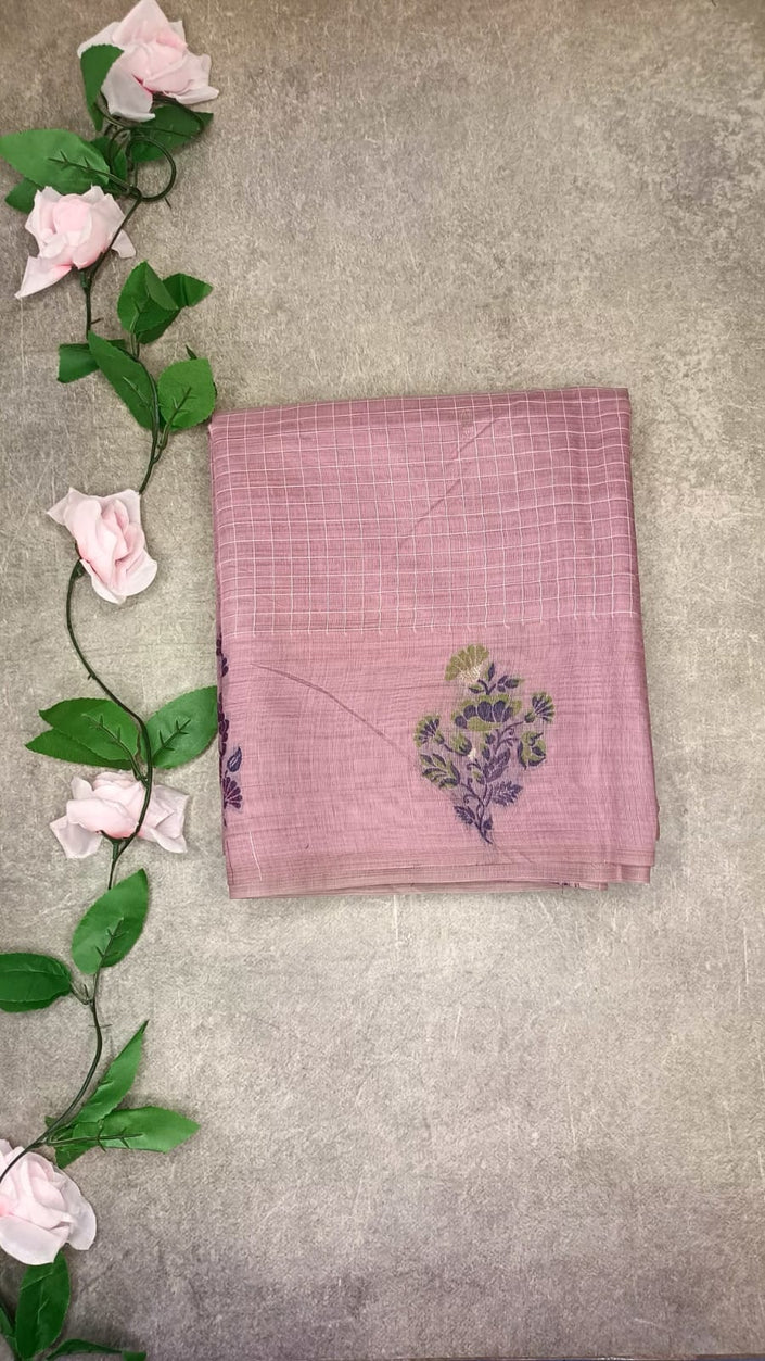 Cotton Checks with Embroidery
