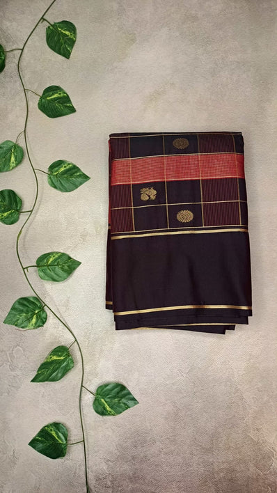 Premium Checks Palam Butta Kanchi Silk Saree