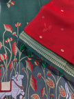 Muga Cotton Floral weaving work Saree