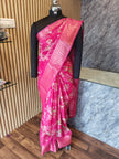 Flower Printed Dola Silk Sarees