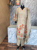 Mixed Silk floral print with Embroidery