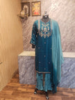 Cotton Green with Embroidery work 3pcs set